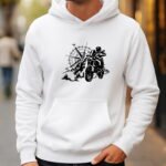 Premium Hoodie Motorcycle Explorer Adventure Hoodie – Compass & Mountain Graphic Pullover – Dual-Sport Heritage Hoodie Hooded Sweatshirt
