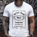 Best Dad No.1  Vintage Label T-Shirt – Premium Quality World's Greatest Dad Gift – Premium Unisex Tee Adventure T-Shirt, Apparel Shirt Premium Fitted 100% Cotton Tee