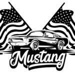 Mustang PNG SVG, Classic Car American Flag Design, Vintage Muscle Car Clipart, Patriotic Car Decal, Cricut Cut File, Retro Auto Illustration • Digital Download for Cricut & Sublimation  – Instant Digital Download