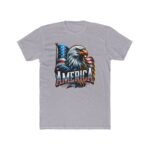 Bold America Eagle T-Shirt - Patriotic USA Flag Graphic Tee - Fourth of July American Pride Shirt - Bald Eagle Independence Day Gift Unisex Tee Shirt Premium Fitted 100% Cotton - Image 3