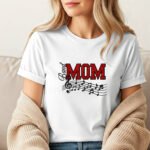 Band Mom T-Shirt - Retro Music Mom Game Day Shirt - Marching Band Fan Graphic Tee - Proud Band Mama Gift - School Spirit Music Teacher Apparel Shirt Premium Fitted 100% Cotton Tee