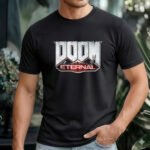 DOOM Eternal Logo T-Shirt - Official Bethesda Gaming Graphic Tee - Hell Walker Slayer Merchandise - Men’s Retro Gaming Shirt Premium Fitted 100% Cotton