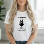 Funny Cat T-Shirt - I'm Not Falling I'm Practicing My Freedom Graphic Tee, Humorous Sarcastic Black Cat Shirt, Relatable Pet Lover Giftl Tee Shirt Premium Fitted 100% Cotton Tee