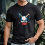 Respect The Drip Baseball T-Shirt - Funny Youth Baseball Graphic Tee - Cool Baseball Player Gift - Dripping Baseball and Bats Shirt Best Friend Gift– Unisex Tee Shirt Premium Fitted 100% Cotton