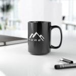 15oz GS Adventure Motorcycle Mug - 15oz Black Ceramic Coffee Cup for ADV Riders - Dual Sport Motorbike Gift - Adventure Touring Gear - GS Logo Mountain Mug - Image 2
