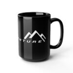 15oz GS Adventure Motorcycle Mug - 15oz Black Ceramic Coffee Cup for ADV Riders - Dual Sport Motorbike Gift - Adventure Touring Gear - GS Logo Mountain Mug