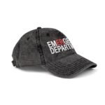 Emergency Department Embroidered Dad Hat – ER Nurse & Doctor Vintage Washed Cotton Cap – Distressed Charcoal Grey Wizard Hat Cap - Image 2