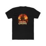Ride Free Cowboy T-Shirt – Vintage Western Graphic Tee – Retro Sunset Cowboy Shirt – Desert Rodeo Apparel – Gift for Horse Lovers Apparel Shirt Premium Fitted 100% Cotton Tee - Image 2
