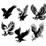 6 x Bald Eagle Bundle SVG PNG Files Majestic Flying Eagle Designs American Eagle Silhouette & Clipart for Cricut, Laser Engrave, Sublimation Laser Engrave Cricut & Silhouette  Funny Dog Digital Cut File – Instant Digital Download