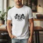 USA 250th Anniversary T-Shirt - Patriotic Bald Eagle American Flag Graphic Tee - America's Semiquincentennial 1776-2026 Apparel Shirt Premium Fitted 100% Cotton Tee