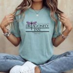 Dragonfly Inn T-Shirt - Stars Hollow CT Comfort Colors Tee - Peace Quiet and Coffee Shirt - Lorelai Gilmore Fan Gift - Stars Hollow Connecticut Apparel Shirt Premium Fitted 100% Cotton...
