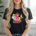 Powerpop Girls T-Shirt – Retro 2000s Pop Fan Apparel – Y2K Aesthetic Girl Group Shirt – Cute Kawaii Parody Tee Apparel Shirt Premium Fitted 100% Cotton Tee