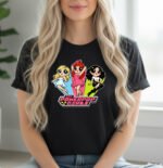 Powerpop Girls T-Shirt – Retro 2000s Pop Fan Apparel – Y2K Aesthetic Girl Group Shirt – Cute Kawaii Parody Tee Apparel Shirt Premium Fitted 100% Cotton Tee