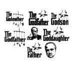 Godfather Style Family Bundle SVG PNG files, Mafia Font Godparent Gift Designs, The Father Godson Goddaughter Cut Files | Mob Movie Inspired Digital Art  – Instant Digital Download