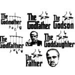 Godfather Style Family Bundle SVG PNG files, Mafia Font Godparent Gift Designs, The Father Godson Goddaughter Cut Files | Mob Movie Inspired Digital Art  – Instant Digital Download