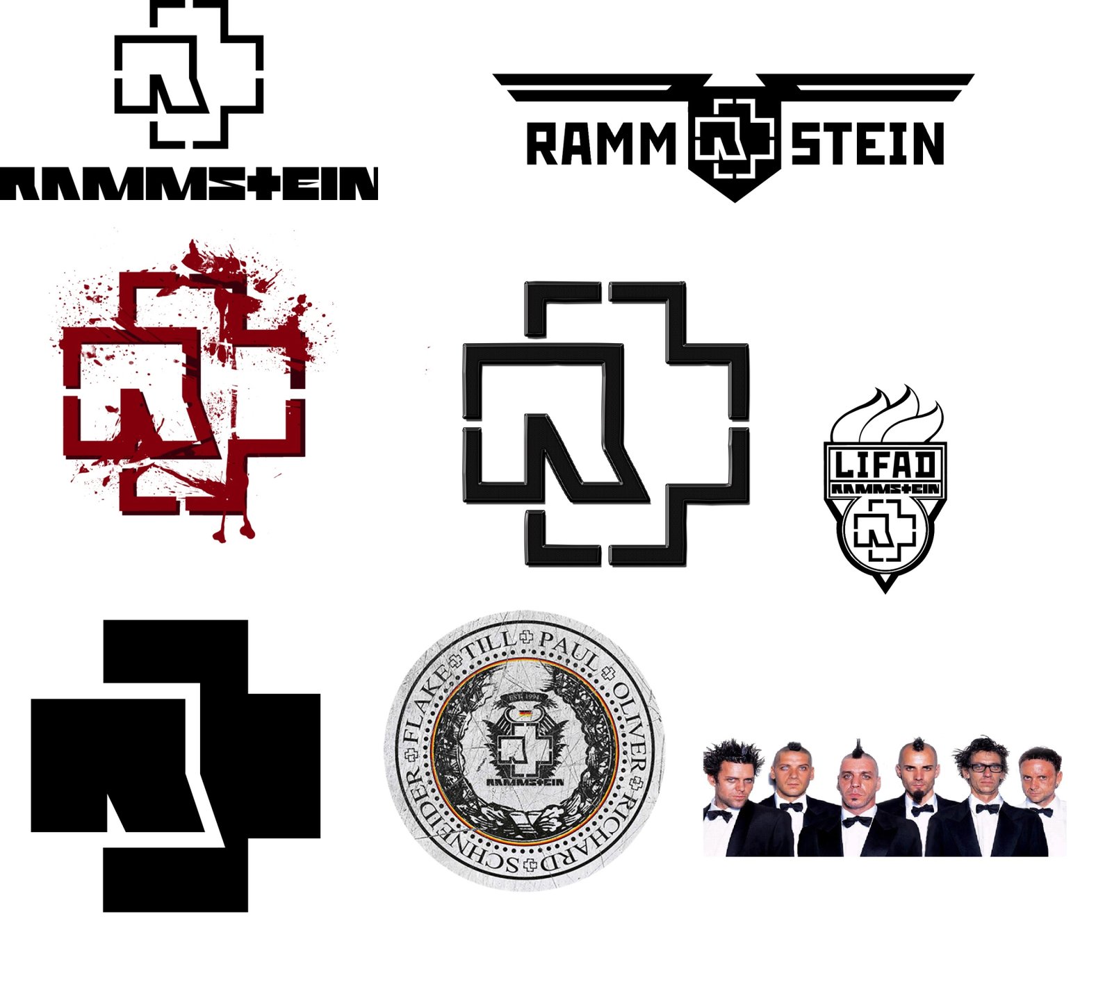 _Rammstein01 Rammstein Metal Band Logo Bundle - 8 Digital PNG SVG Designs for Cricut & Silhouette - Rock, Heavy Metal Music Vector Clipart - Concert Merch DIY – Instant Digital Download - Image 1