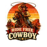 Ride Free Cowboy SVG PNG - Vintage Western Sunset Digital Design - Retro Cowboy Lassoing Vector - Desert Rodeo Clipart for Sublimation Digital Cut File for Cricut & Sublimation – Instant Digital Download