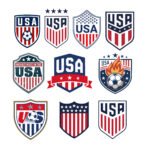 10 x USA Patriot Shield & Soccer Digital Bundle – 10 Professional SVG & PNG Crests – American Pride & Sports Graphics for Cricut and Sublimation Digital Cut File – Instant Digital Download