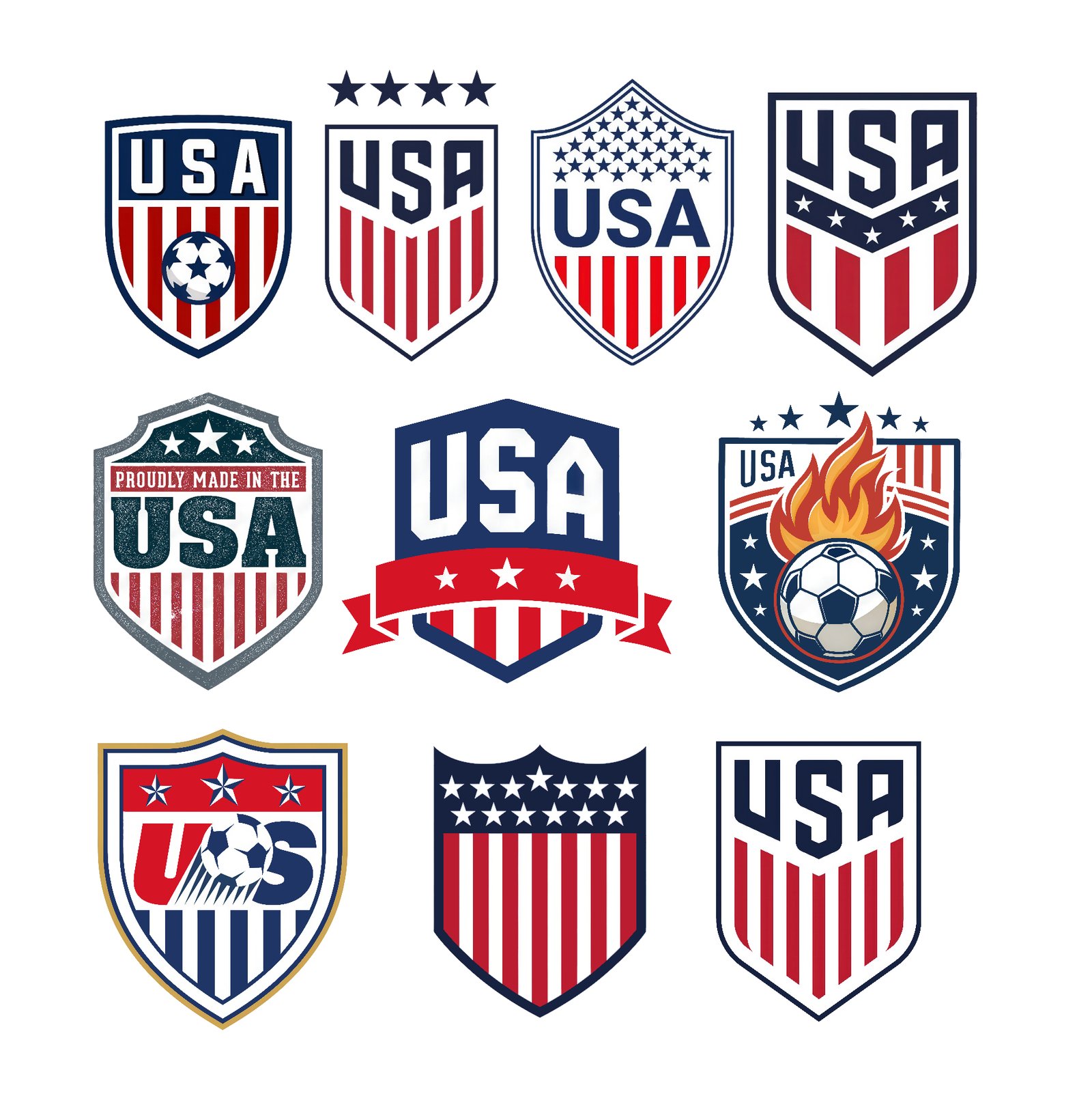 WALLPAPER2 10 x USA Patriot Shield & Soccer Digital Bundle – 10 Professional SVG & PNG Crests – American Pride & Sports Graphics for Cricut and Sublimation Digital Cut File – Instant Digital Download - Image 1