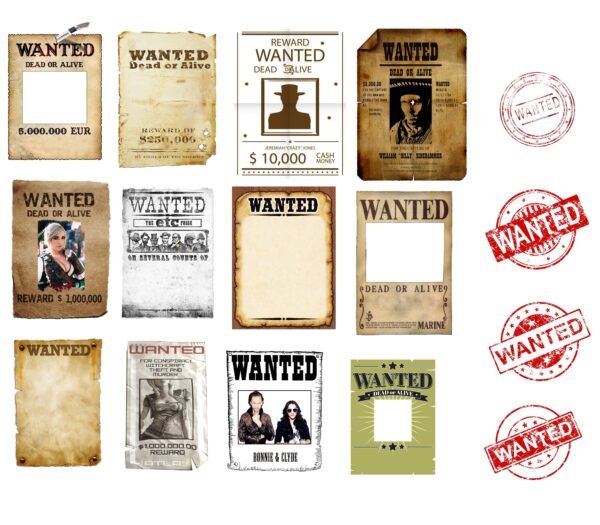 Wild West Wanted Poster SVG PNG Bundle