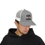 CDL & Chill Embroidered Trucker Hat | Premium Yupoong  Snapback | Funny Truck Driver Cap | CDL Driver Gift |  Semi Truck Humor Hat Trucker Yupoong 6606 Premium Cap Snapback - Image 5