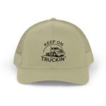 Keep On Truckin' Hat - Custom Trucker Cap for Men - Embroidered Semi Truck Dad Hat - Patriotic Gift for Truck Driver - Adjustable Mesh Back Baseball Cap Trucker Yupoong 6606 Premium Cap Snapback - Image 8