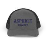 Asphalt Cowboy Embroidered Trucker Hat | Premium Yupoong  Snapback | Trucker Driver Cap | Funny Road Hat |  Biker Cowboy Gift Trucker Yupoong 6606 Premium Cap Snapback - Image 4