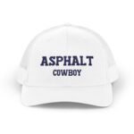 Asphalt Cowboy Embroidered Trucker Hat | Premium Yupoong  Snapback | Trucker Driver Cap | Funny Road Hat |  Biker Cowboy Gift Trucker Yupoong 6606 Premium Cap Snapback - Image 5