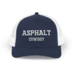 Asphalt Cowboy Embroidered Trucker Hat | Premium Yupoong  Snapback | Trucker Driver Cap | Funny Road Hat |  Biker Cowboy Gift Hat Trucker Yupoong 6606 Premium Cap Snapback - Image 8