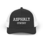 Asphalt Cowboy Embroidered Trucker Hat | Premium Yupoong  Snapback | Trucker Driver Cap | Funny Road Hat |  Biker Cowboy Gift Hat Trucker Yupoong 6606 Premium Cap Snapback - Image 6