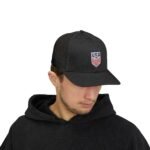 USA Soccer Hat Embroidered  Snapback  Trucker Cap High Quality Soccer Fan Gift USA Shield Trucker Yupoong 6606 Premium Cap Snapback - Image 15