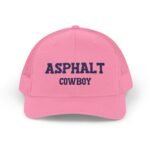Asphalt Cowboy Embroidered Trucker Hat | Premium Yupoong  Snapback | Trucker Driver Cap | Funny Road Hat |  Biker Cowboy Gift Trucker Yupoong 6606 Premium Cap Snapback - Image 9