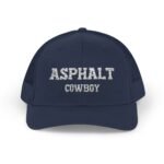 Asphalt Cowboy Embroidered Trucker Hat | Premium Yupoong  Snapback | Trucker Driver Cap | Funny Road Hat |  Biker Cowboy Gift Hat Trucker Yupoong 6606 Premium Cap Snapback - Image 7