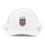 USA Soccer Hat Embroidered  Snapback  Trucker Cap High Quality Soccer Fan Gift USA Shield Trucker Yupoong 6606 Premium Cap Snapback - Image 9