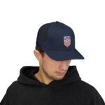 USA Soccer Hat Embroidered  Snapback  Trucker Cap High Quality Soccer Fan Gift USA Shield Trucker Yupoong 6606 Premium Cap Snapback - Image 27