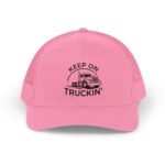 Keep On Truckin' Hat - Custom Trucker Cap for Men - Embroidered Semi Truck Dad Hat - Patriotic Gift for Truck Driver - Adjustable Mesh Back Baseball Cap Trucker Yupoong 6606 Premium Cap Snapback - Image 9
