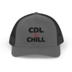 CDL & Chill Embroidered Trucker Hat | Premium Yupoong  Snapback | Funny Truck Driver Cap | CDL Driver Gift |  Semi Truck Humor Hat Trucker Yupoong 6606 Premium Cap Snapback - Image 7