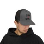 CDL & Chill Embroidered Trucker Hat | Premium Yupoong  Snapback | Funny Truck Driver Cap | CDL Driver Gift |  Semi Truck Humor Hat Trucker Yupoong 6606 Premium Cap Snapback - Image 8
