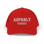 Asphalt Cowboy Embroidered Trucker Hat | Premium Yupoong  Snapback | Trucker Driver Cap | Funny Road Hat |  Biker Cowboy Gift Hat Trucker Yupoong 6606 Premium Cap Snapback - Image 2