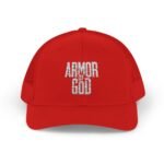 Armor of God Hat, Christian Trucker Cap, Faith Based Baseball Hat, Embroidered Religious Cap, Spiritual Warfare Gift, Dad Hat, Faith Apparel Gift Hat Trucker Yupoong 6606 Premium Cap Snapback
