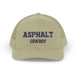 Asphalt Cowboy Embroidered Trucker Hat | Premium Yupoong  Snapback | Trucker Driver Cap | Funny Road Hat |  Biker Cowboy Gift Trucker Yupoong 6606 Premium Cap Snapback - Image 8