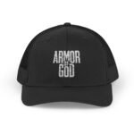 Armor of God Hat, Christian Trucker Cap, Faith Based Baseball Hat, Embroidered Religious Cap, Spiritual Warfare Gift, Dad Hat, Faith Apparel Gift Hat Trucker Yupoong 6606 Premium Cap Snapback - Image 2