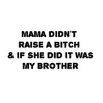 Mama Didn't Raise a Bitch SVG PNG - Funny Sibling Rivalry Quote - Sarcastic Brother Gift Design - Rude Humor Sublimation - Digital Download for Tees for Mugs & Tees Cricut & Silhouette Instant Download