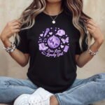 One Less Lonely Girl T-Shirt - Y2K Nostalgia Graphic Tee - Purple Disco Ball Pop Fan Shirt - Retro 2010s Aesthetic Concert Top - Cute Butterfly & Music Note Streetwear Shirt Premium Fitted 100% Cotton