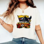 World Cup Colombia 2026 T-Shirt, Colombia Soccer Fan Tee, Colombian Football Gift, Patriotic Soccer Graphic Shirt, South American Sports Apparel, 2026 World Cup Fan Gear Top Shirt Premium Fitted 100%...