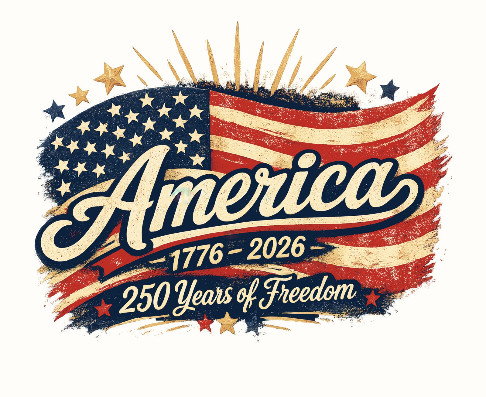 USA America Freedom America 250 SVG PNG - Distressed American Flag Design - 1776-2026 250 Years of Freedom - Semiquincentennial Patriotic Sublimation - Digital Download Cricut & Silhouette Instant Digital Download - Image 1
