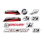 12 x Mercury Marine Outboard Decal SVG PNG Bundle - Boat Motor Replacement Graphics - 40 60 75 90 HP Vector - Marine Engine Stickers - Nautical Restoration - Boat Vinyl Cut File Instant Digital Download