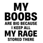 My Boobs Are Big Rage SVG PNG - Funny Sarcastic Quote Design - Edgy Woman Gift Art - Snarky Sublimation - Digital Download for Sassy Tees & Hoodies Cricut & Silhouette Instant Download