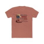 Patriotic American Flag Cowboy Boot T-Shirt, USA Pride Graphic Tee, Western Heritage Clothing, Funny Country Music Quote Shirt, Independence Day Apparel Clothing Premium Fitted 100% Cotton - Image 8