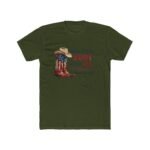 Patriotic American Flag Cowboy Boot T-Shirt, USA Pride Graphic Tee, Western Heritage Clothing, Funny Country Music Quote Shirt, Independence Day Apparel Clothing Premium Fitted 100% Cotton - Image 4